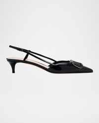 VLogo Patent Kitten Slingback Pumps