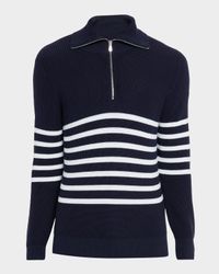 Men's High Summer Capsule Cotton Rib Half-Zip Sweater