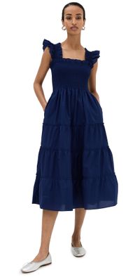 Hill House Home The Ellie Cotton Nap Dress Navy XL