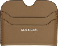 Acne Studios Porte-carte brun en cuir