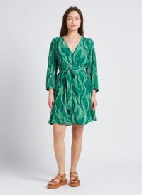 La Petite Etoile - Robe courte imprimée - Taille 3 - Vert
