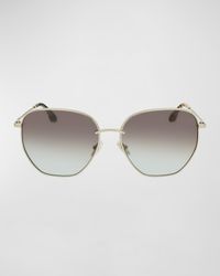 Geometric Square Metal Sunglasses