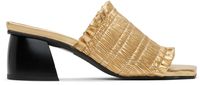 GANNI Gold Smock Mules