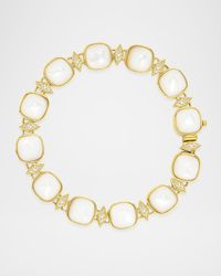 The Astral Cushion Gemstone 18K Latch Bracelet