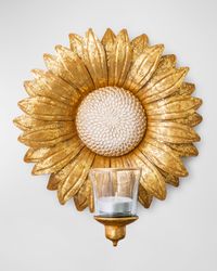 Golden Sunburst Candle Sconce