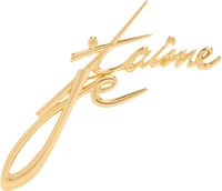 Balmain Gold 'Je t'aime' Brass Brooch