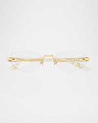 Decor C Rimless Metal Oval Optical Glasses