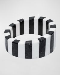 One Bottle Striped Marble Wine Stand