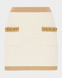 Reggie Sequin-Embellished Woven Mini Skirt