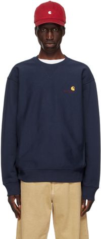 Carhartt Work In Progress Blue American Script Sweatshirt
