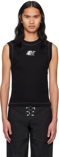 Dion Lee Black 'DLE' Tank Top
