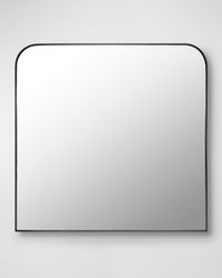 Aranya 36" Squared Wide-Arch Wall Mirror, Black
