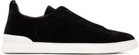 ZEGNA Baskets Triple Stitch™ noires en suède