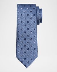 Men's Geometric Jacquard Silk Tie