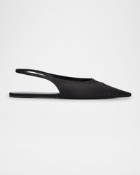 Babylone Satin Slingback Ballerina Flats