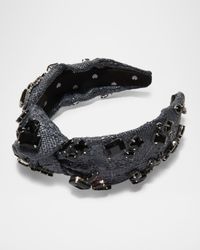 Knotted Embellished Raffia Headband