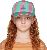 Repose AMS Kids Pink & Green Striped Cap