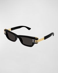Bolt Plastic Rectangle Sunglasses