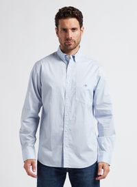 Gant - Chemise droite col américain en coton recyclé - Taille 3XL - Bleu