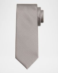Men's Petite Chevron Silk-Blend Tie