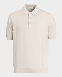 Men's Garment-Washed Cotton Polo Shirt