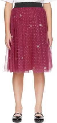 Dolce&Gabbana Enfant | Jupe mauve en tulle à motif scintillant