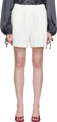 Dries Van Noten Off-White Wide Denim Shorts