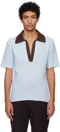 Jil Sander Polo bleu en coton