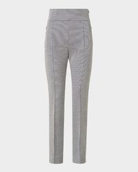 Maxine Micro Houndstooth High Waist Jersey Pants