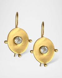 Coin Midi Earrings with Topaz