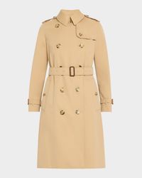 Kensington Organic Belted Double-Breasted Long Trench Coat