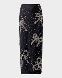 Bow Embellished Midi Skirt