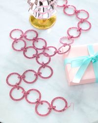 Crystal Circle Christmas Garland, 36"