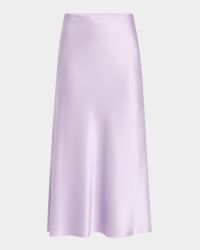 Clover Stretch-Silk Slip Skirt