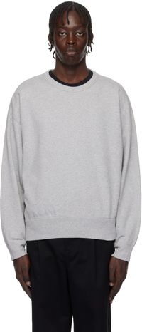 Reigning Champ Gray Midweight Terry Relaxed Crewneck Sweatshirt