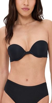 Skarlett Blue Skarlett Blue Breathless Strapless Plunge Push-Up Bra Black 34A