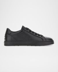 Men's Grained Calfskin Low-Top Sneakers