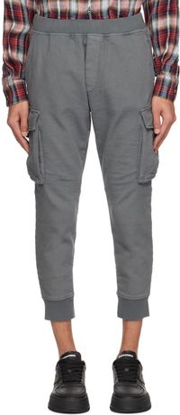 Dsquared2 Gray Flap Pocket Cargo Pants