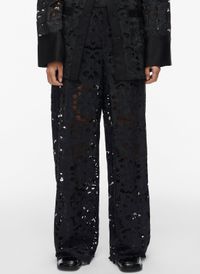 Rouge Edit - Pantalon large - Taille 40 - Noir
