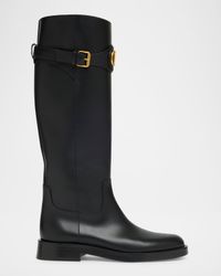 VLogo Signature Leather Boots