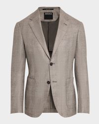 Men's Melange Windowpane Sport Coat