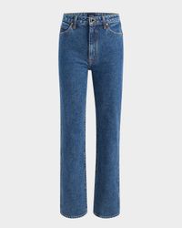 Danielle Acid-Wash Straight-Leg Jeans