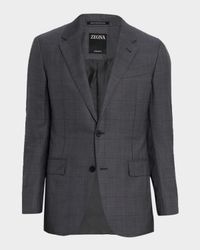 Men's Tonal Plaid 15milmil15 Wool Suit