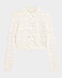 Roselline Cotton Ribbon Cardigan