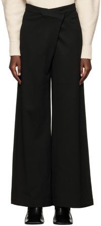Rosetta Getty Pantalon noir à pli