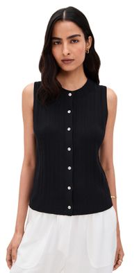 Vince Button Up Sweater Shell Off White S