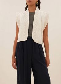 By Bar - Veste sans manches en coton mélangé - Taille L - Beige