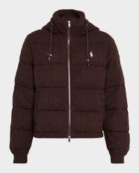 Cable-Knit Wool-Cashmere Quilted Jacket