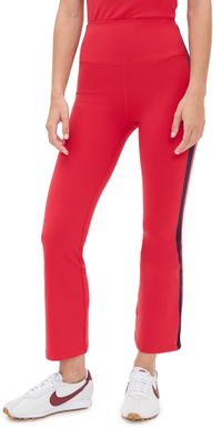 Splits59 Raquel High Waist Supplex Crop Leggings Pirate Red/Indigo L