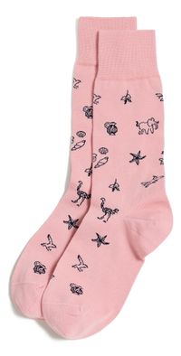 Paul Smith Ostrich Socks Pink One Size